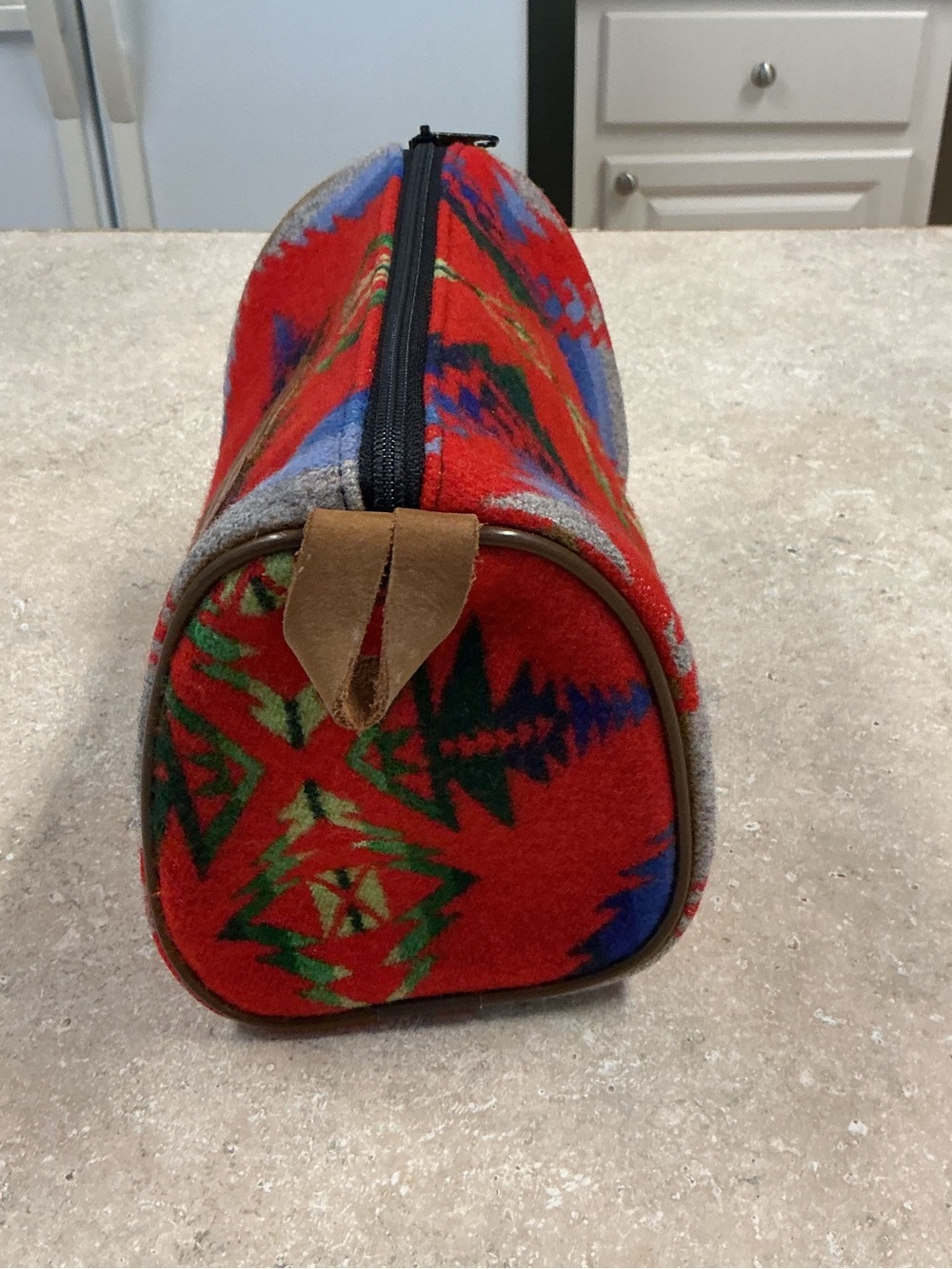 Pendleton Travel Cosmetic Bag 100% Wool Southwestern Aztec Navajo Pouch - Picture 2 of 8